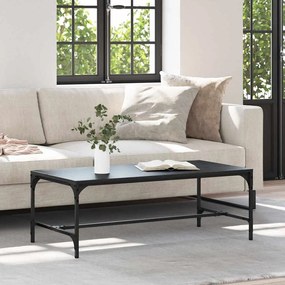 vidaXL Mesa de centro Carvalho Preto 100 x 50 x 35 cm