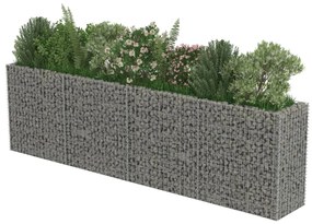 Canteiro elevado/cesto gabião 360x50x100 cm aço galvanizado