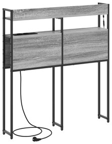 Cabeceira de armazenamento Cinza sonoma 80 cm