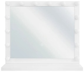 Espelho de maquilhagem branco com LED 50 x 60 cm BEAUVOIR Beliani