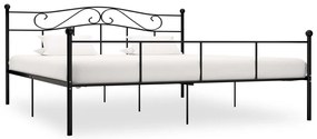 Estrutura de cama em metal 180x200 cm preto
