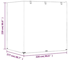 Capas p/ banco baloiço 2 pcs 12 ilhós 220x177x220 polietileno