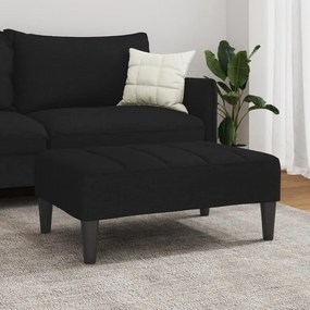 Apoio de pés 77x55x31 cm tecido preto