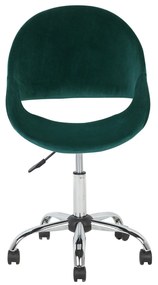 Cadeira de escritório em veludo verde esmeralda SELMA  Beliani