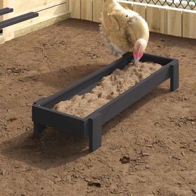 vidaXL Trófeu de Alimentação para Frangos Preto 80 x 28 x 13.5 cm