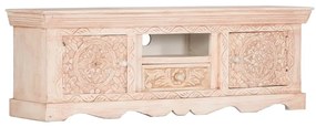 vidaXL Móvel de TV 120x30x40 cm madeira de mangueira maciça branco
