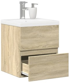 vidaXL 2 pcs conj. móveis casa banho derivados madeira carvalho sonoma
