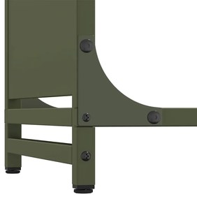 Suporte para lenha aço laminado a frio verde azeitona