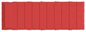 Almofadão p/ espreguiçadeira 180x60x4 cm tecido oxford vermelho