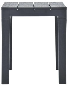 Mesa de jardim com 2 bancos plástico antracite