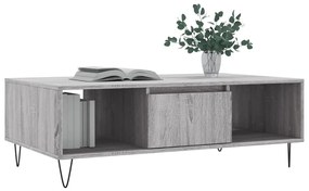 Mesa de centro 104x60x35 cm derivados madeira cinzento sonoma