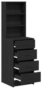 Highboard vidaXL Preto Carvalho 40x41x135 cm Madeira engenheirada