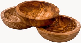 Taças para molhos em madeira de oliveira Selbrae, conjunto de 3
