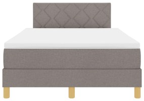 Cama Box Spring com Colchão Taupe 120x200 cm Tecido