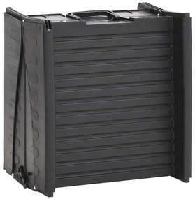 Rampa dobrável para cães 153x40x12,5 cm plástico preto