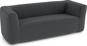 Sofá insuflável duplo portátil 184 x 79 x 67 cm com capa removível Apoios de braços largos e assento espaçoso cinzento