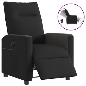 vidaXL Poltrona elétrica reclinável tecido preto