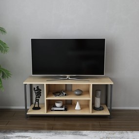 Móvel para TV Rinaldo – Preto Carvalho – 120x35x50,8 cm
