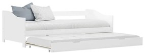 Estrutura sofá-cama de puxar madeira de pinho 90x200 cm branco