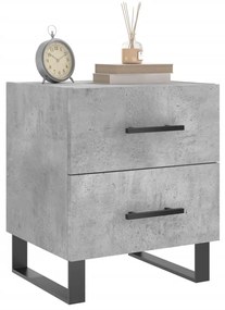 Mesa de cabeceira derivados de madeira cinza cimento