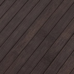 Tapete retangular 80x200 cm bambu castanho-escuro