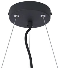 Candeeiro suspenso moderno preto com 6 luzes - Jeana Circle Moderno