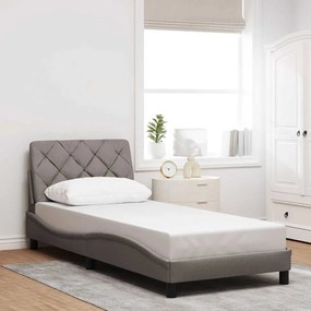 vidaXL Estrutura cama sem colchão 90x200 cm tecido cinza-acastanhado
