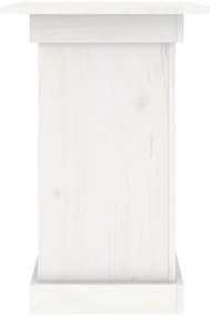 Suporte de vasos 40x40x60 cm madeira de pinho maciça branco