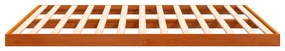 Estrutura de cama 180x200 cm madeira pinho maciço castanho cera