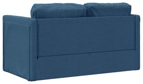 Sofá-cama sem pés 112x174x55 cm tecido azul