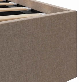 Cama hidráulica c/ arrumação 140x200cm tecido cinza-acastanhado