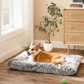 Tapete felpudo para cães 95 x 60 cm cinzento claro