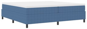 Cama Box com Molas VidaXL Azul 200x200 cm em Tecido Corduroy