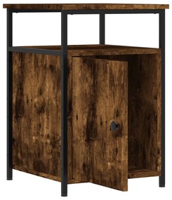 Mesa de cabeceira 40x42x60 cm derivados madeira carvalho fumado