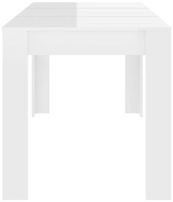 Mesa de Jantar Lunes de 140cm - Branco Brilhante - Design Moderno