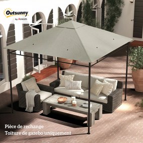 Toldo de substituição 3 x 3 m para tenda (NÃO INCLUIDA) ou cobertura de jardim em poliéster, 180 g/m², , cinzenta