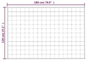 Manta pesada 5 kg 120x180 cm tecido creme-claro