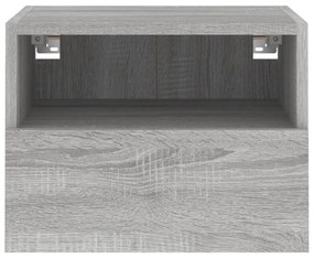 Móvel parede p/ TV 40x30x30cm derivados madeira cinza sonoma