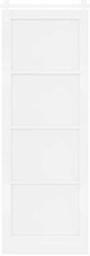 Porta Deslizante vidaXL com Conjunto de Ferragens Branco 83x232 cm Mad