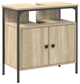 Conjunto de Móveis para Banheiro 3 pcs Carvalho sonoma
