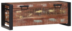 Baús de Armazenamento vidaXL 80x30x30cm Madeira Recuperada Sólida e Metal