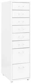 vidaXL Arquivador móvel 28x41x109 cm metal branco