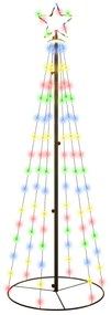 Árvore de Natal em cone 108 luzes LED 70x180 cm colorido
