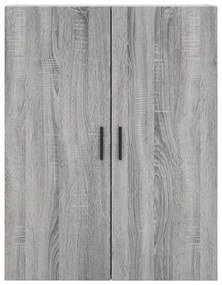Armário alto 69,5x34x180 cm derivados de madeira sonoma cinza