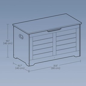 Banco com espaço de arrumação 40 x 80 x 46 cm Branco