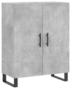 Armário alto 69,5x34x180 cm derivados de madeira cinza cimento