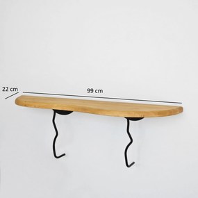 Prateleira de Parede Edera – Preto Carvalho – 99 cm x 22 cm