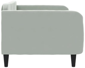 Sofá-cama 100x200 cm veludo cinzento-claro