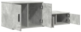 Armário de Armazenamento vidaXL Cinza Concreto 127x41x40 cm Madeira En