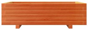 Vaso/floreira de jardim 90x60x26,5 cm pinho maciço castanho-mel